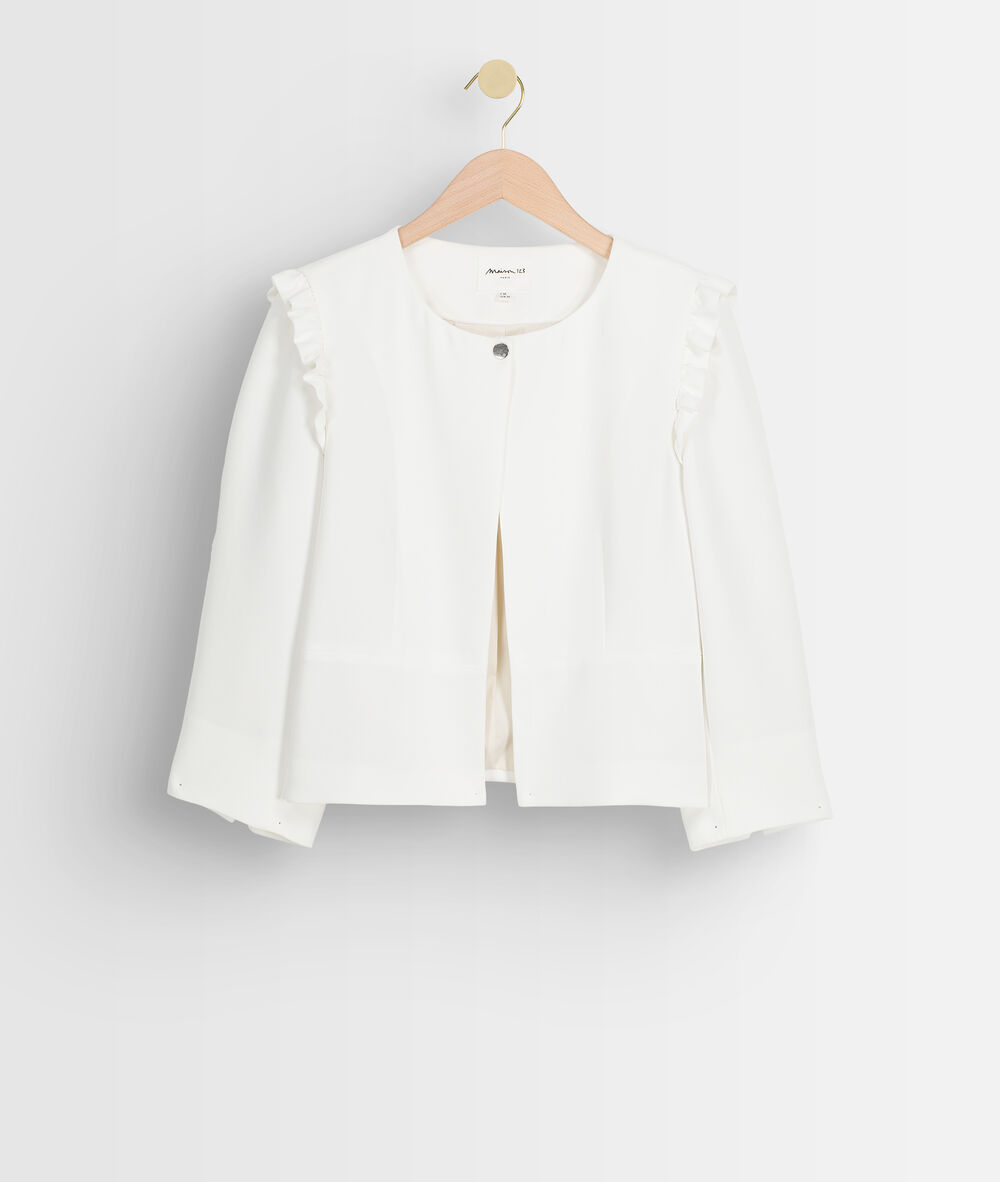 Veste en crêpe crème philise creme.