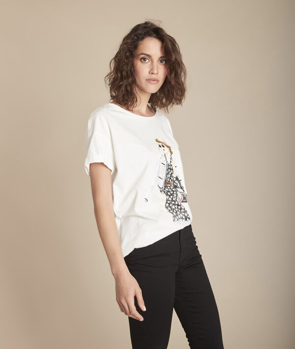 Tee-shirt sérigraphié en coton biologique Caroline | 1-2-3 Tee-shirt sérigraphié en coton biologique Caroline PhotoZ | 1-2-3
