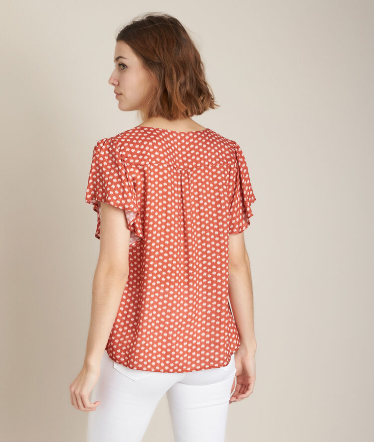 Blouse imprimée elou tomette.