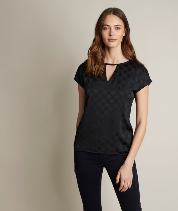 Tee-shirt bimatière à pois Rebecca | 1-2-3 Tee-shirt bimatière à pois Rebecca PhotoZ | 1-2-3