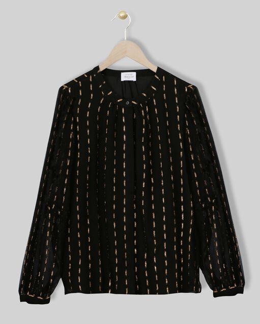 Chemise noire en lurex melissa noir.