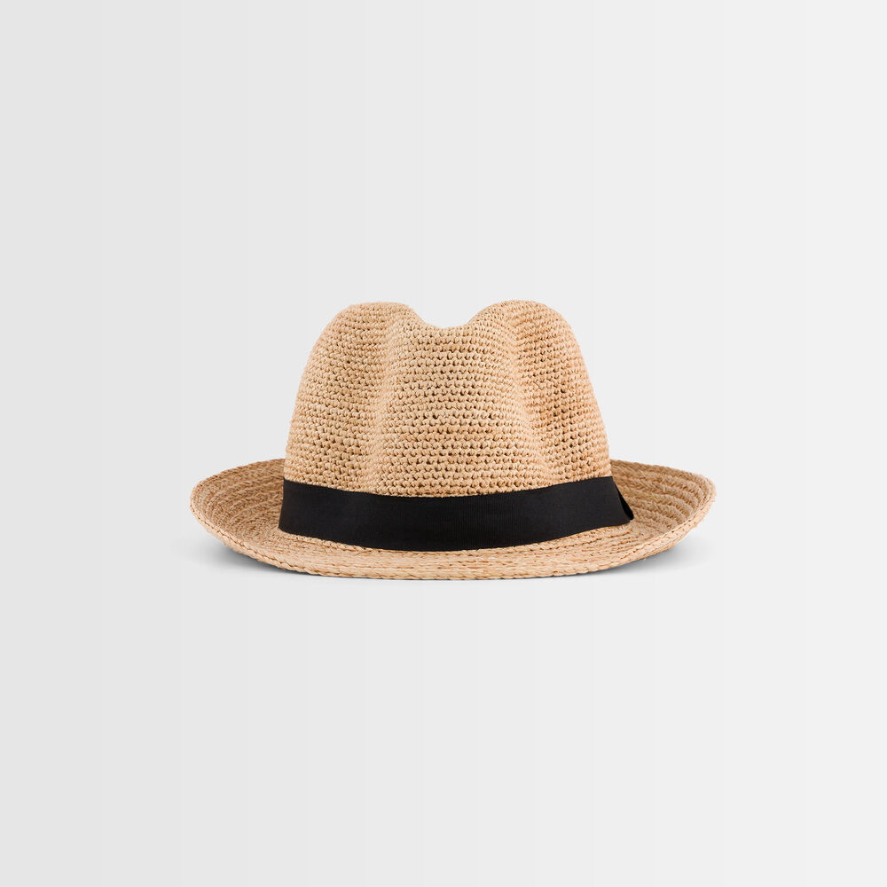 Chapeau en jute karla naturel.