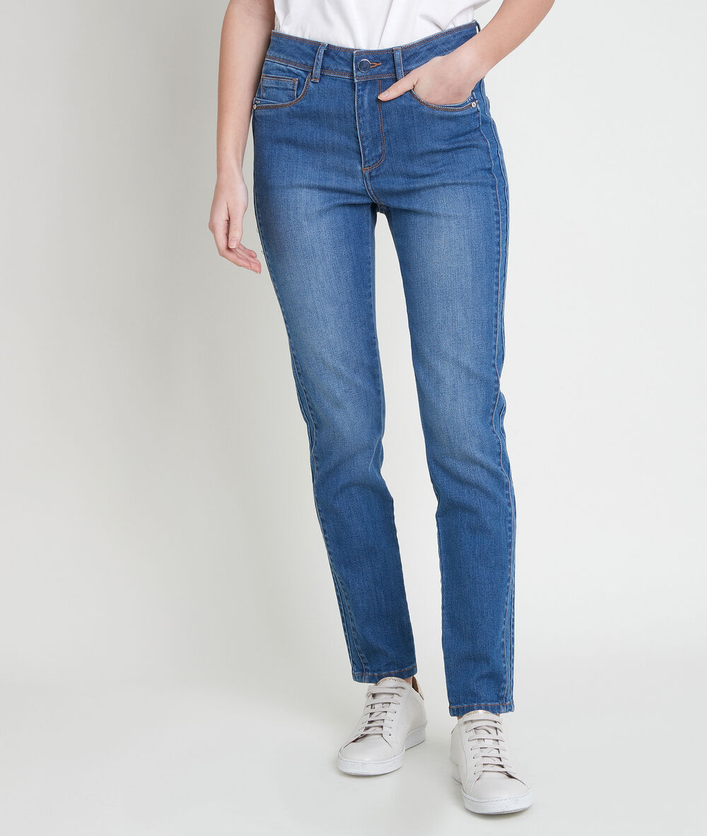 De iconische slim-fit stone used jeans paola stone used.