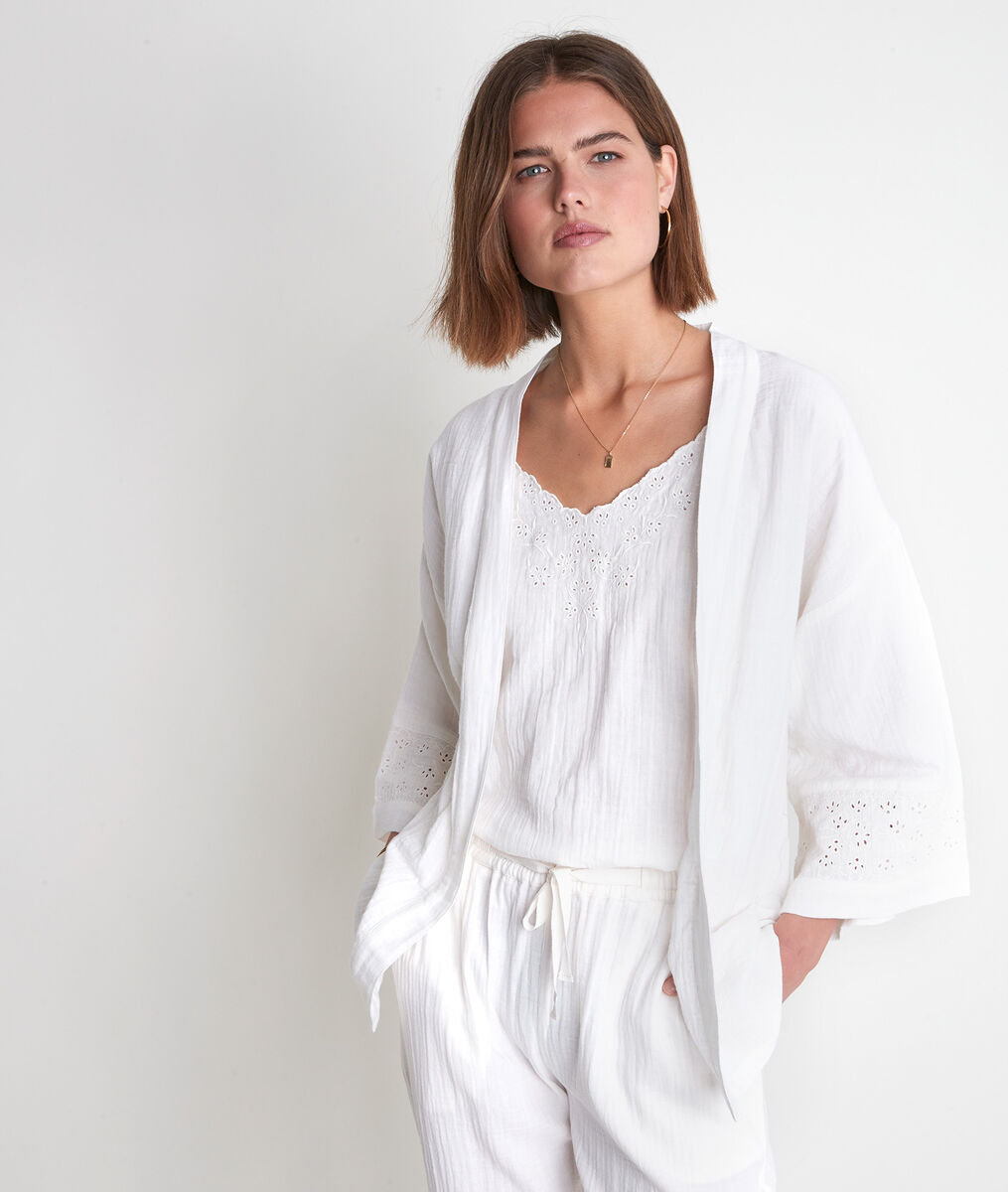 Kimono en coton écru Tibo | 1-2-3 Kimono en coton écru Tibo PhotoZ | 1-2-3
