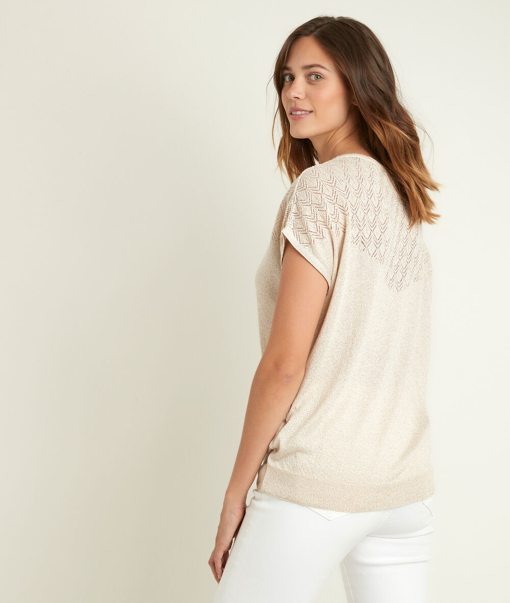 Pull fin brillant rama chaux.