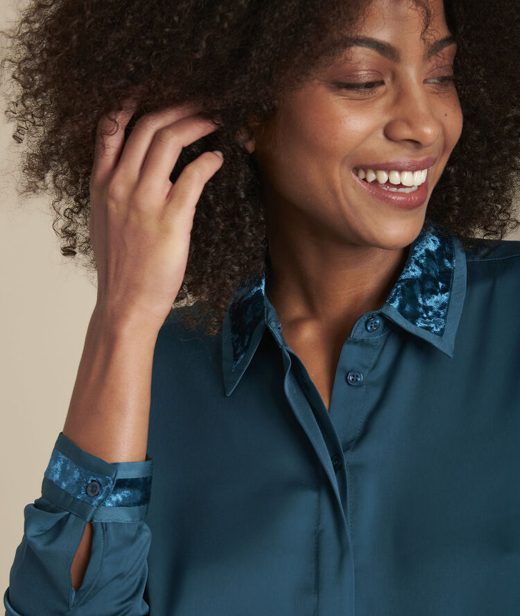 Chemise satinée maya cypres.