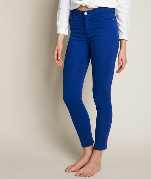 L'Iconique : slim satin de coton bleu roi Sultan | 1-2-3 L'Iconique : slim satin de coton bleu roi Sultan PhotoZ | 1-2-3