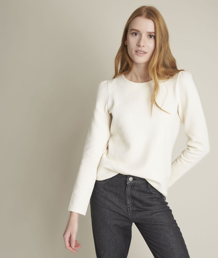 Originelles sweatshirt rafale flachsgrau.