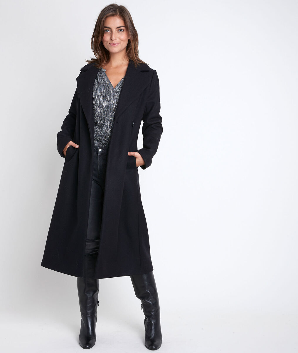 Mantel Aus Woll Mix Mit Gurtel Oda Damen Maison 123