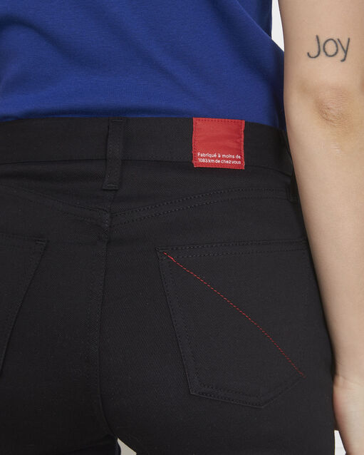 Jean noir slim revers cathy noir.