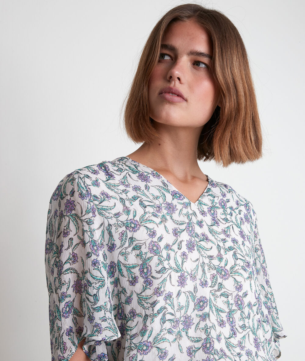 Blouse imprimée écru tamala ecru.
