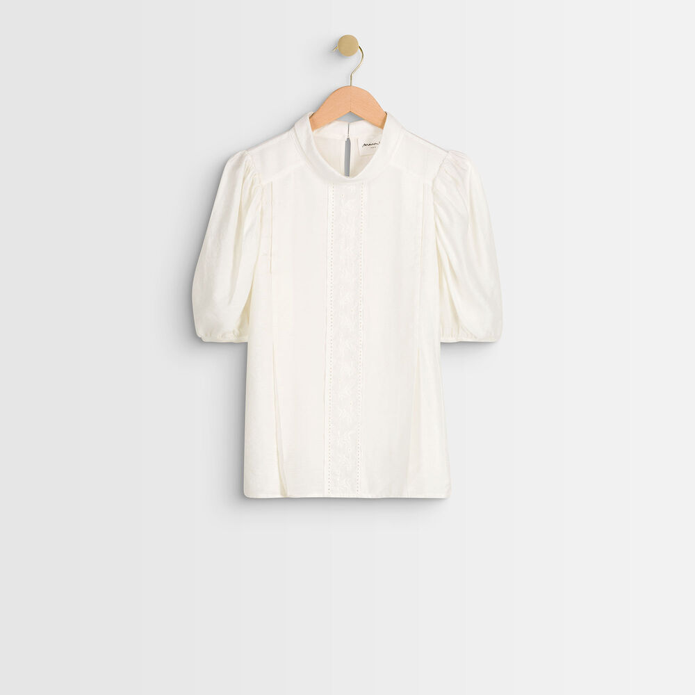 Blouse en dentelle jaren ecru.