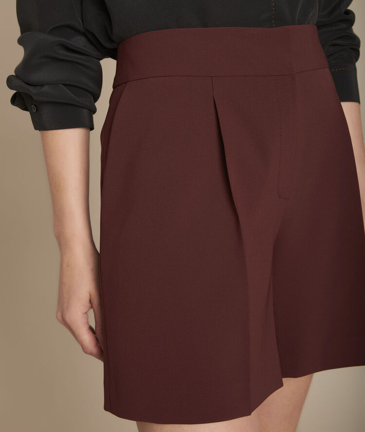 Short en microfibre ébène elie marron fonce.