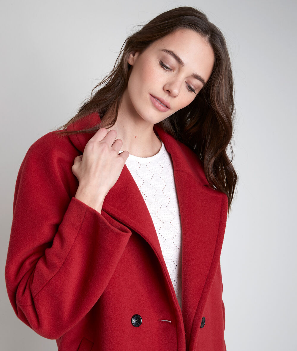 Manteau en laine mélangée tomette joy tomette.