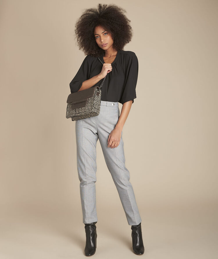 - grijs gem&ecirc;leerde sigaretbroek eloi chine moyen.