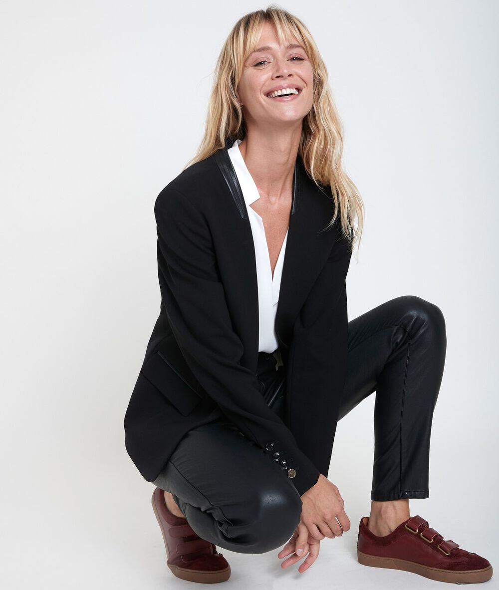 Blouse en polyester recyclé écrue jada ecru.
