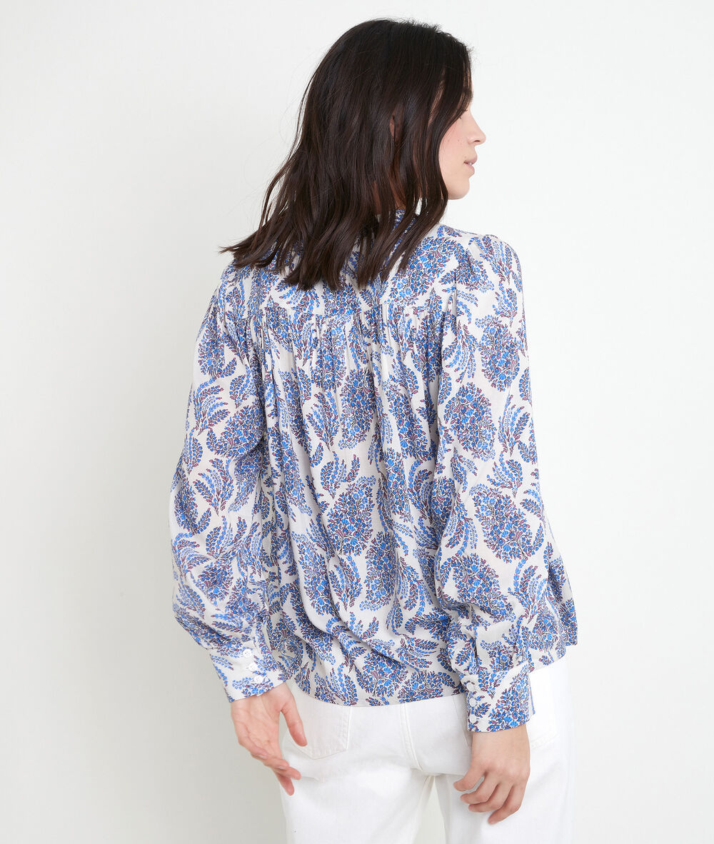 Blouse myosotis imprimée tunon myosotis.