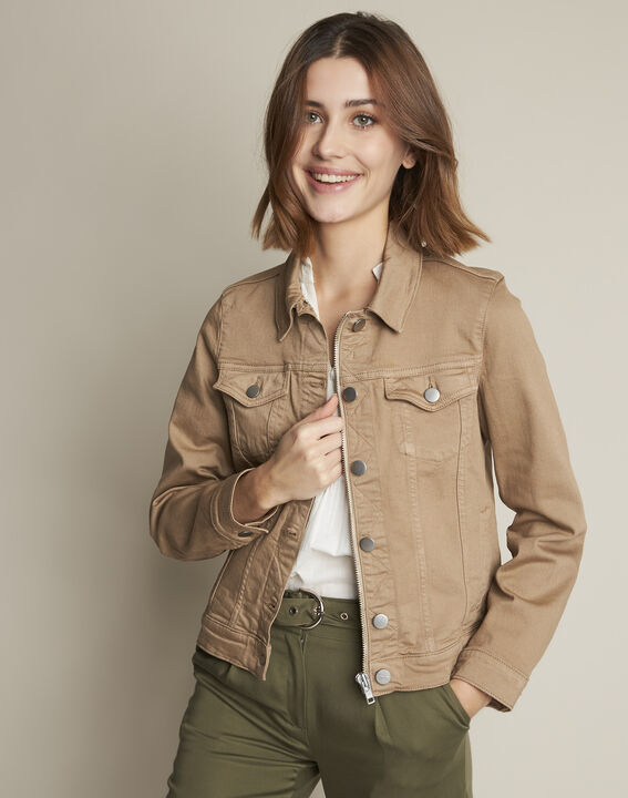 Veste en jean havane Clem | 1-2-3 Veste en jean havane Clem PhotoZ | 1-2-3