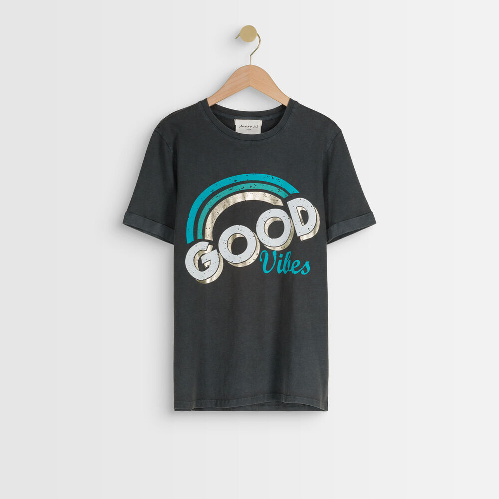 Tee-shirt sérigraphié gris irock anthracite.
