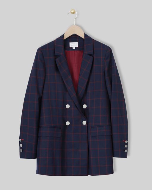 Veste marine à carreaux brian marine.