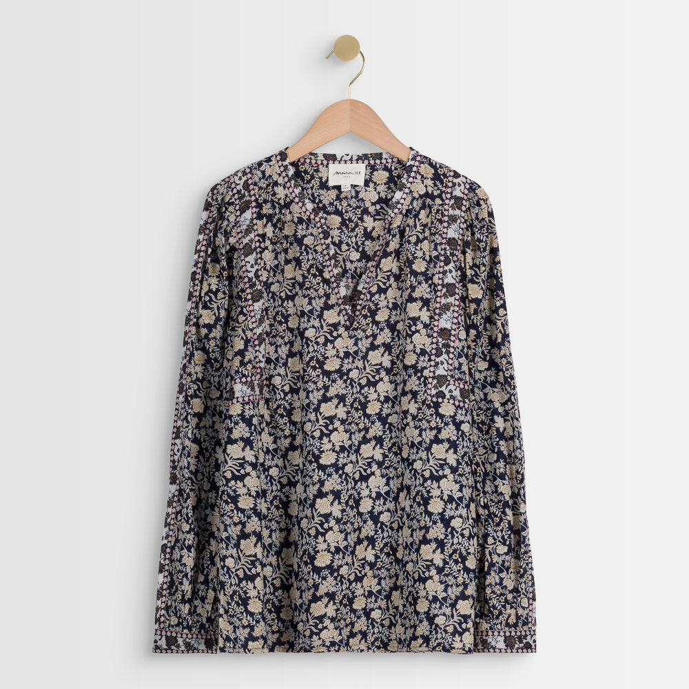 Blouse marine imprimé fleuri tippi marine.