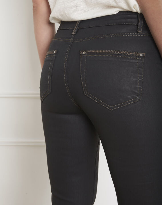 Jean slim noir enduit 7/8ème à zips Opera | 1-2-3 Jean slim noir enduit 7/8ème à zips Opera PhotoZ | 1-2-3