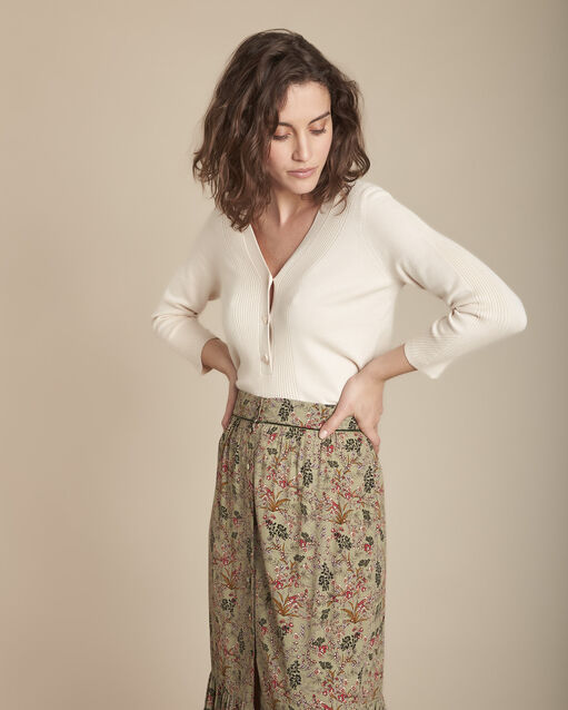 Beigefarbener Pullover Jersey Fabienne (1) - Maison 123