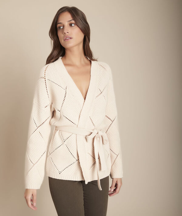 Gilet rose maille ajourée Fashionista | 1-2-3 Gilet rose maille ajourée Fashionista PhotoZ | 1-2-3