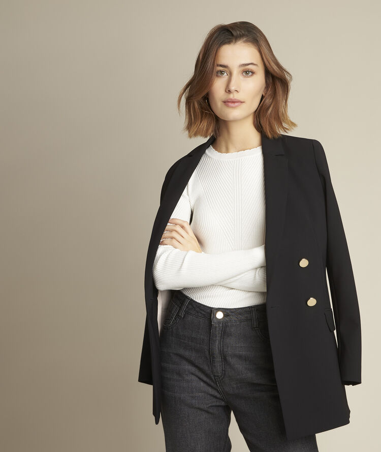 Pull côtelé écru délice ecru.