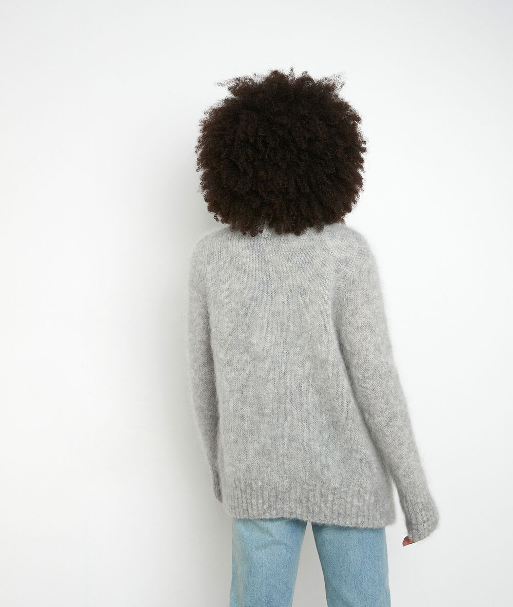 Gilet en mohair mélangé gris rozelle gris pale.