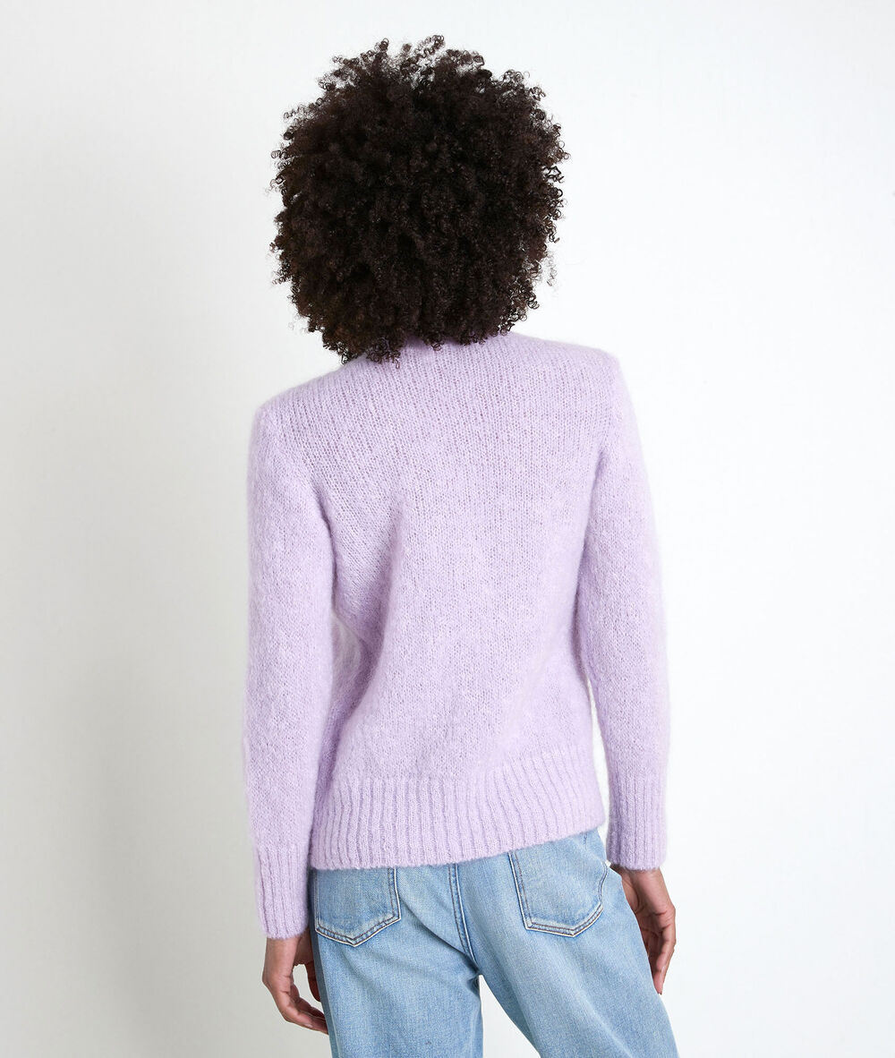 Gilet en mohair mélangé mauve rozelle mauve.