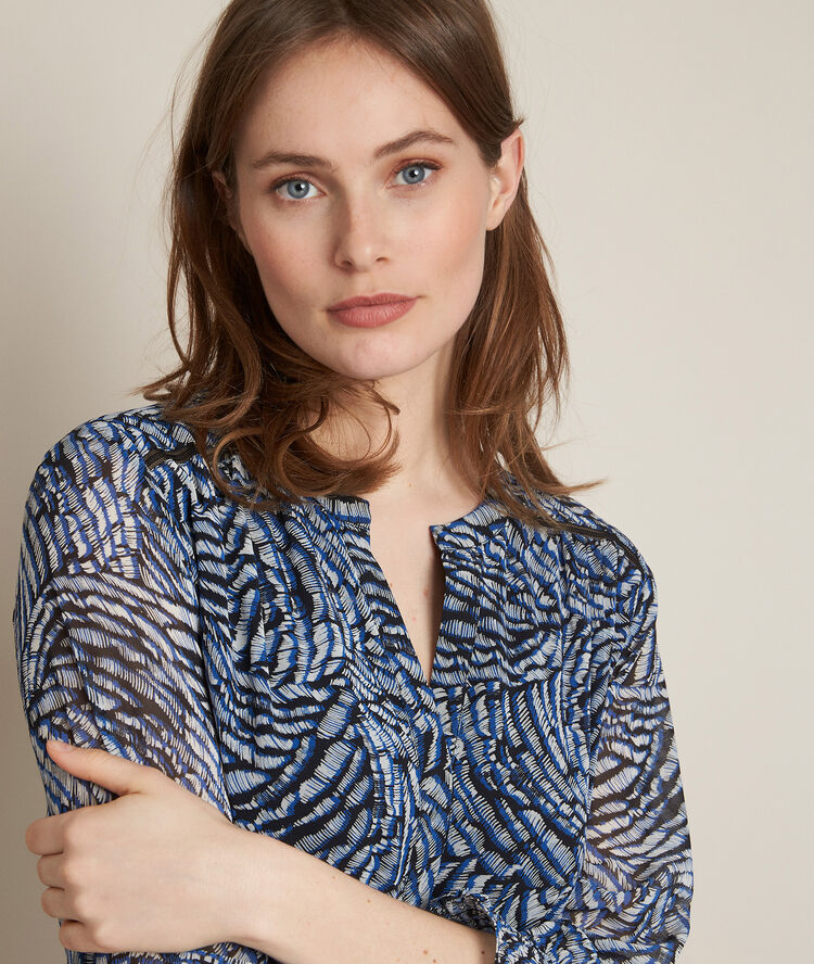 Robe longue imprimée libra canard clair.