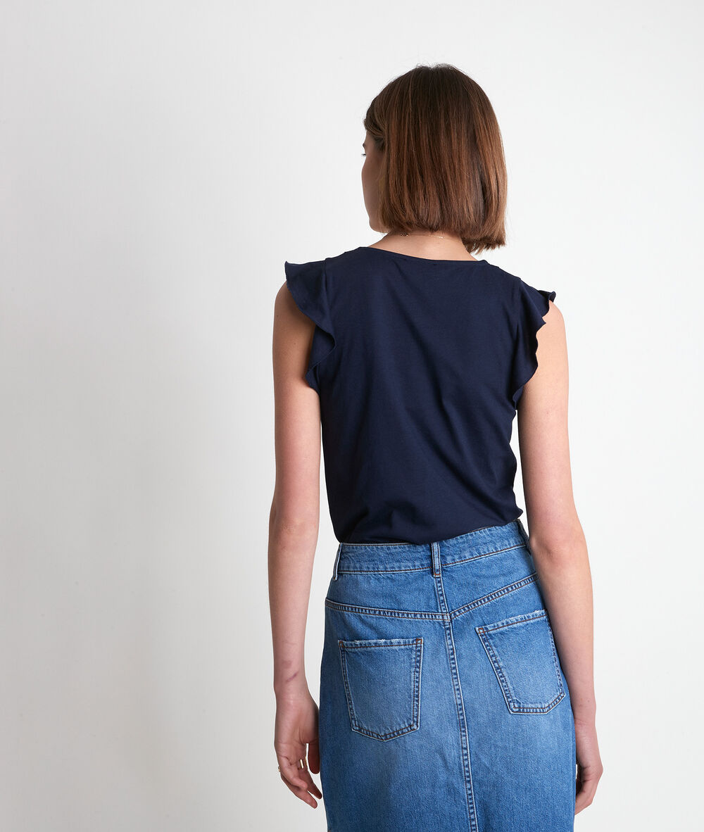 Tee-shirt encre encolure fantaisie iwhite encre.