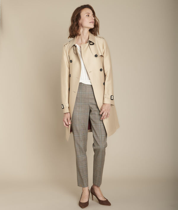 Pantalon cigarette jacquard Prince de Galles Lara | 1-2-3 Pantalon cigarette jacquard Prince de Galles Lara PhotoZ | 1-2-3