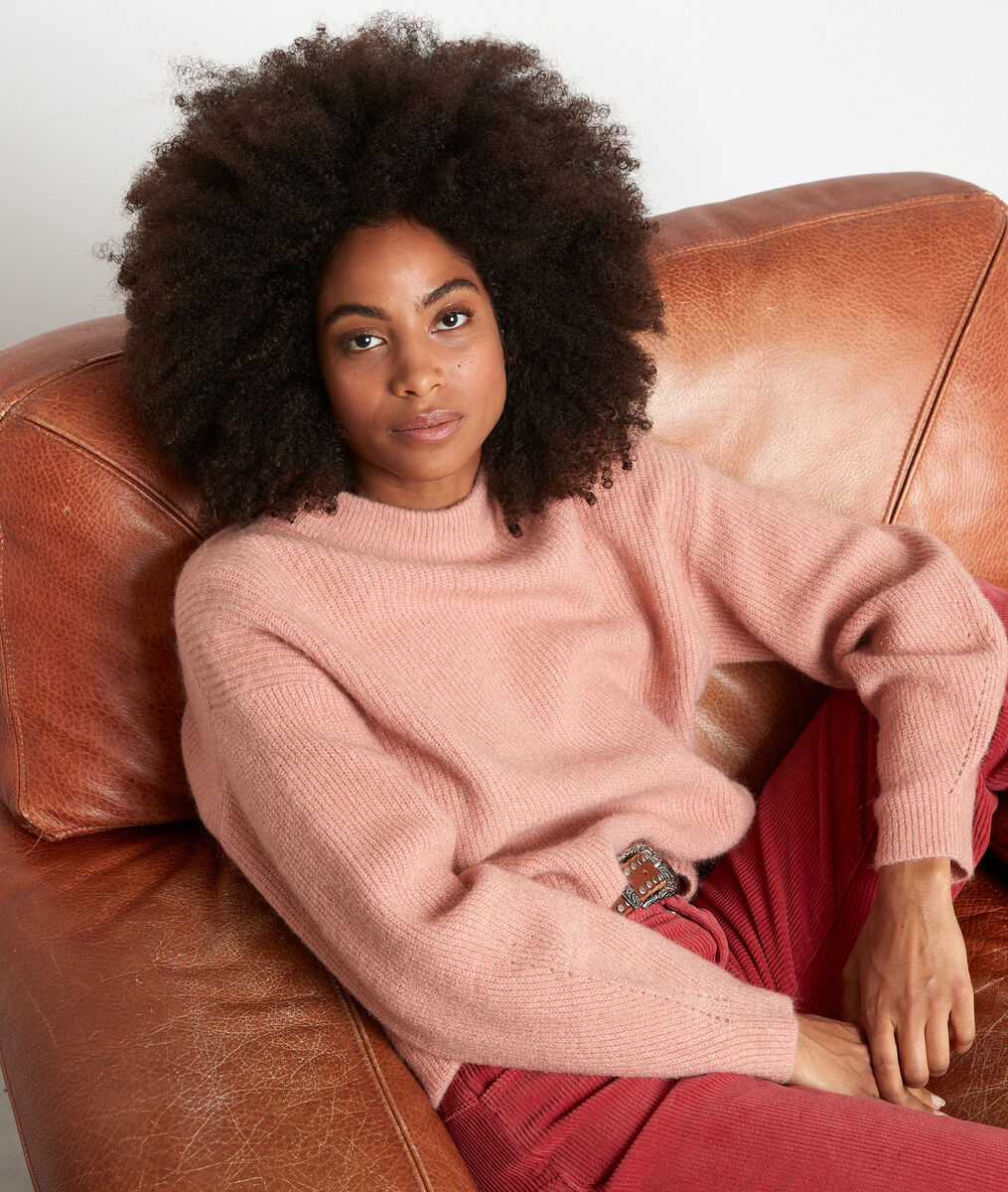 Pull en maille rose poudré Tabasco | 1-2-3 Pull en maille rose poudré Tabasco PhotoZ | 1-2-3