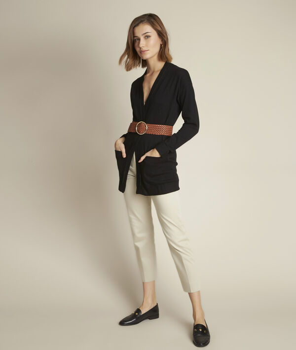 Gilet long noir Domino | 1-2-3 Gilet long noir Domino PhotoZ | 1-2-3