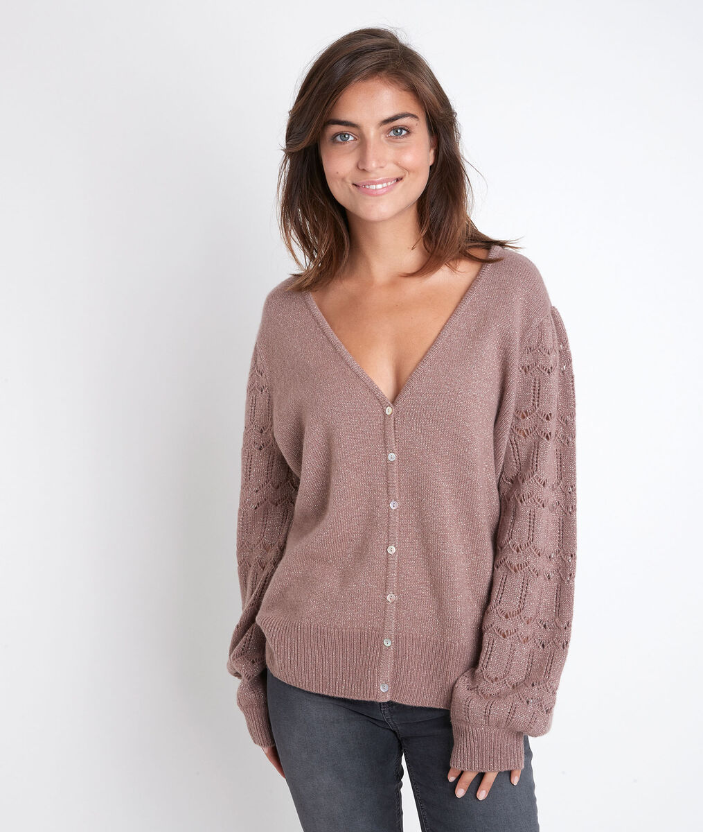 Gilet en cachemire recto-verso blush Respect | 1-2-3 Gilet en cachemire recto-verso blush Respect PhotoZ | 1-2-3