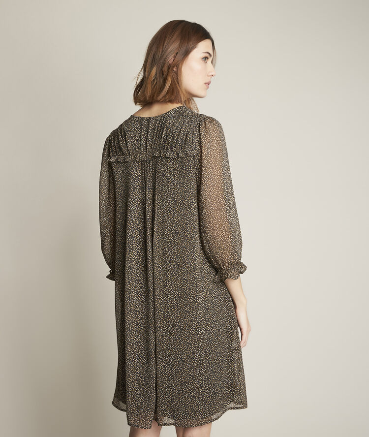 Robe imprimée claudia noir.
