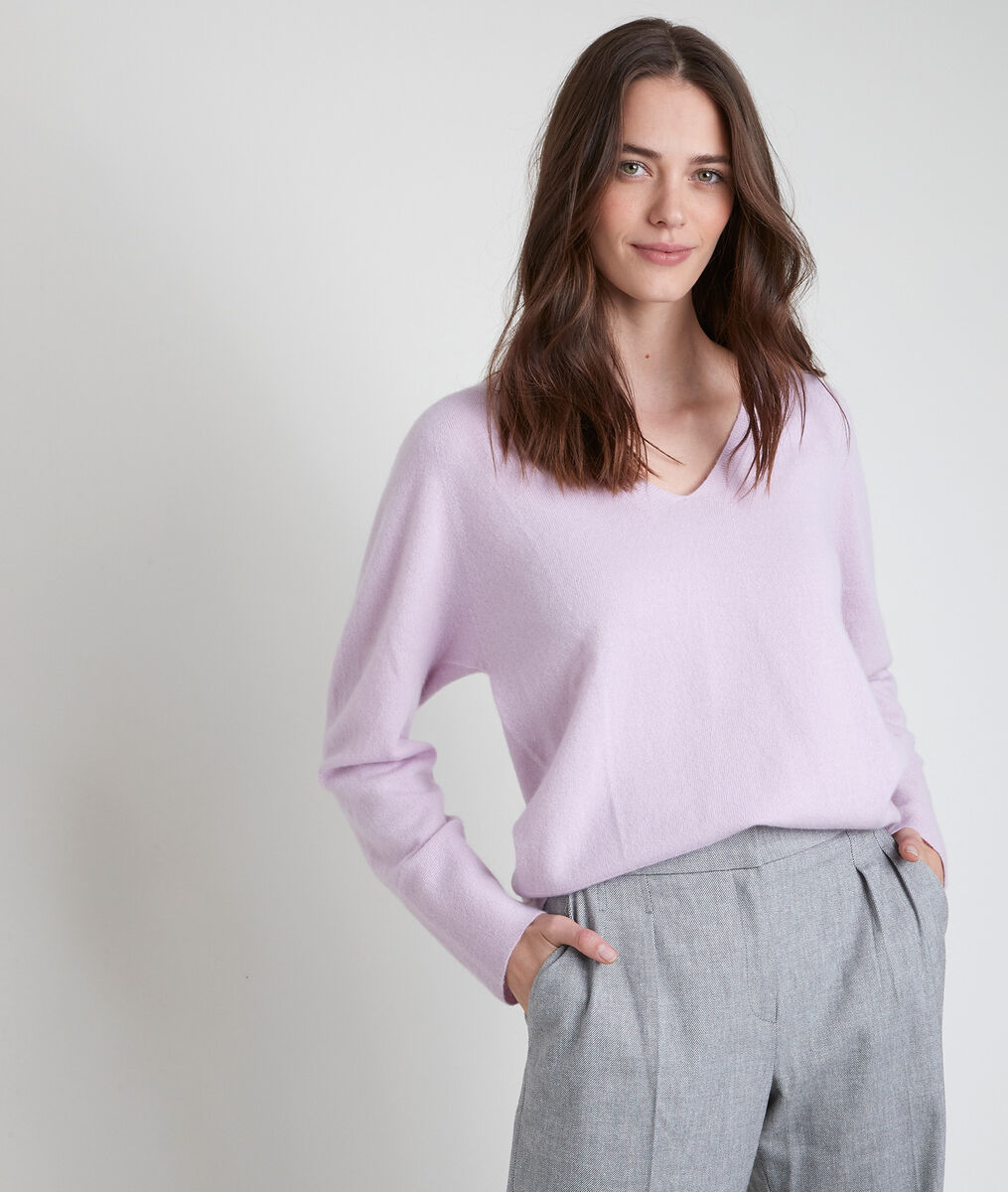 Pull en cachemire mauve Ralph | 1-2-3 Pull en cachemire mauve Ralph PhotoZ | 1-2-3