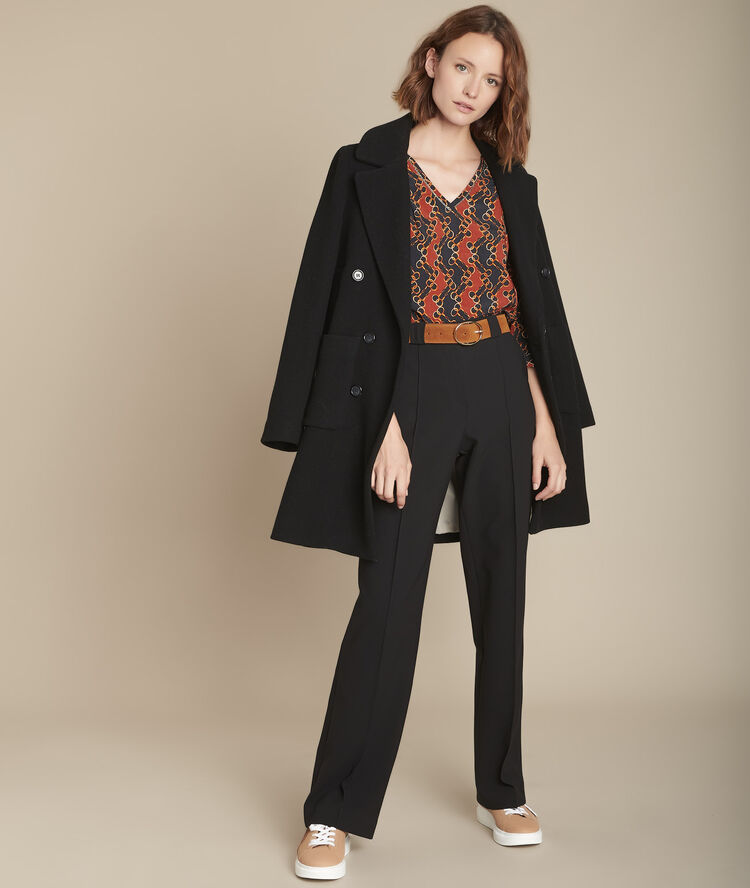 Blouse met kettingprint moscou caramel.