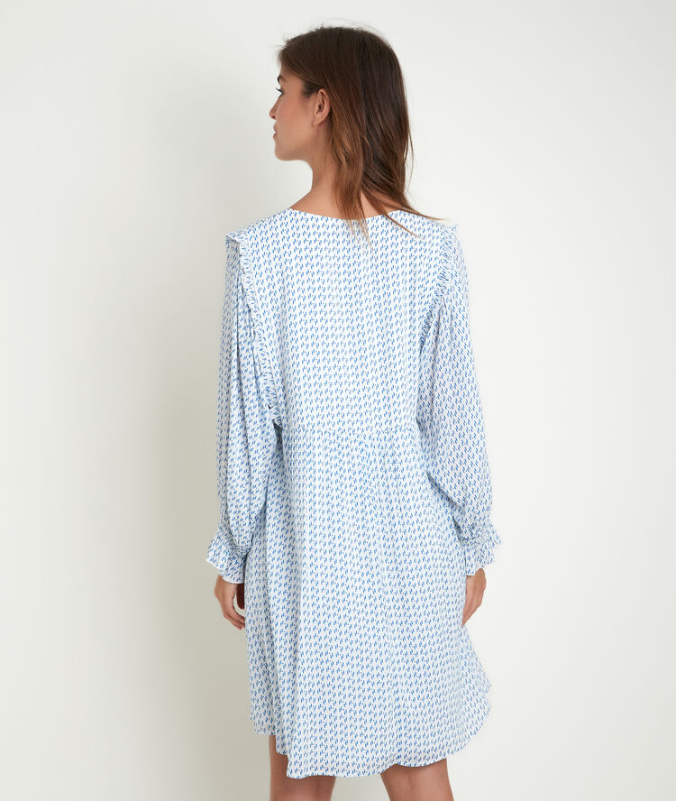 Robe imprimée nelia ecru.