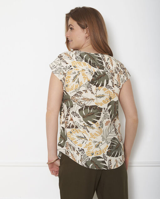 Blouse écrue imprimée vandy ecru.