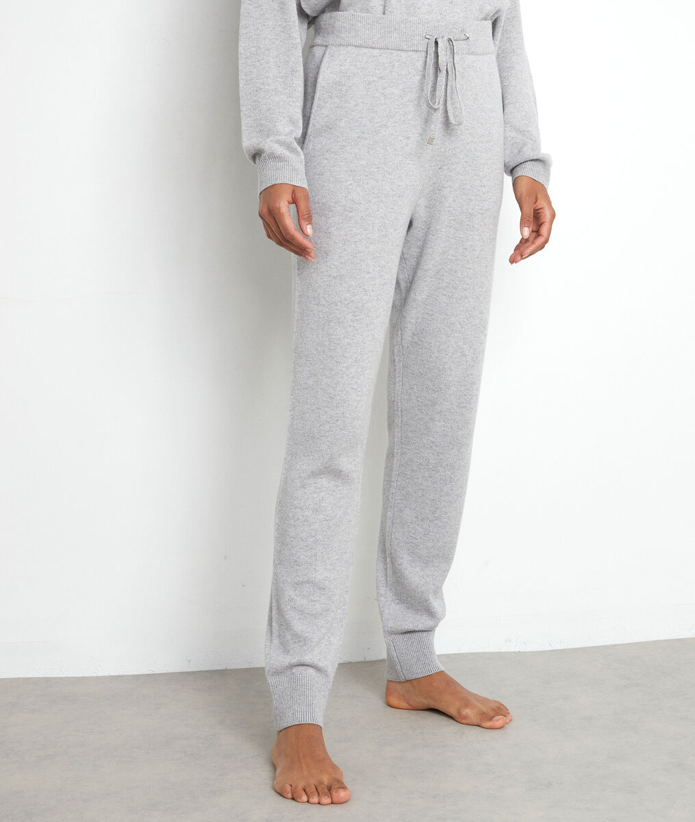 Pantalon en maille gris chiné Taylor | 1-2-3 Pantalon en maille gris chiné Taylor PhotoZ | 1-2-3