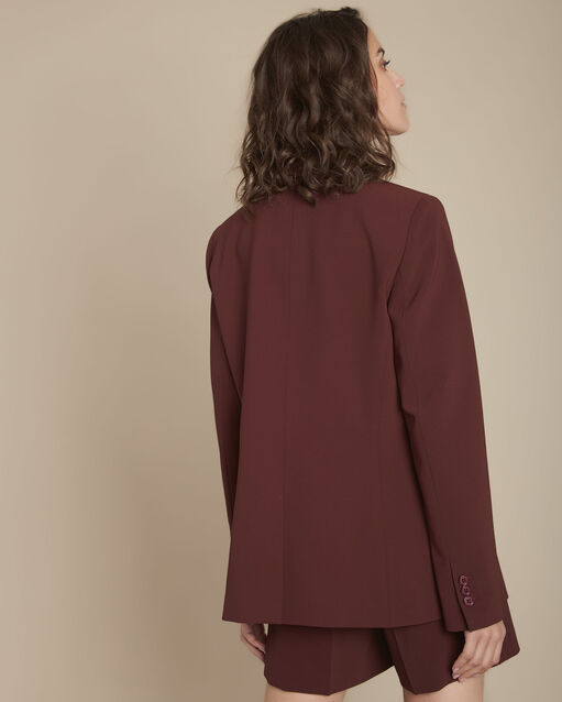 Veste en microfibre ébène stella marron fonce.