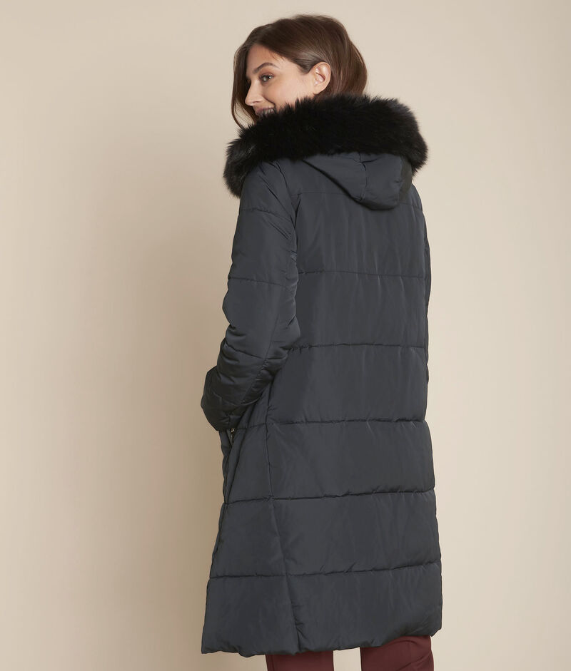 Doudoune longue noire sorona® dupont™ liliane noir.