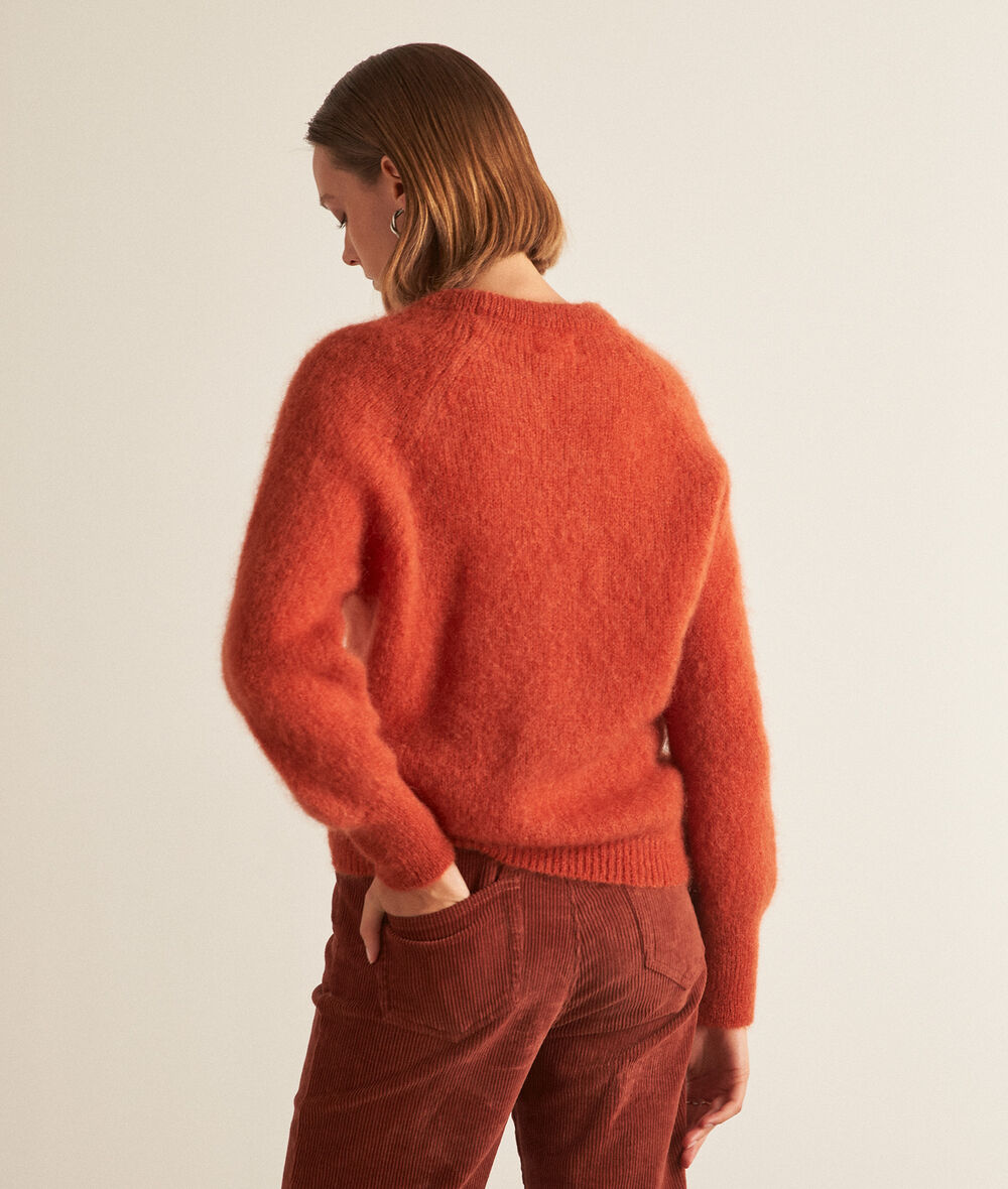Pull en mohair orange Bakari Femme Maison 123