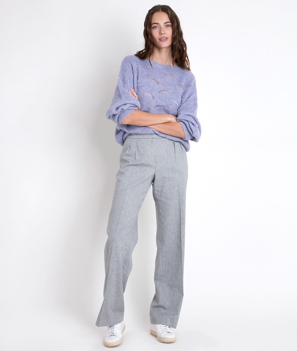 Pull mauve maille fantaisie Amanda | 1-2-3 Pull mauve maille fantaisie Amanda PhotoZ | 1-2-3