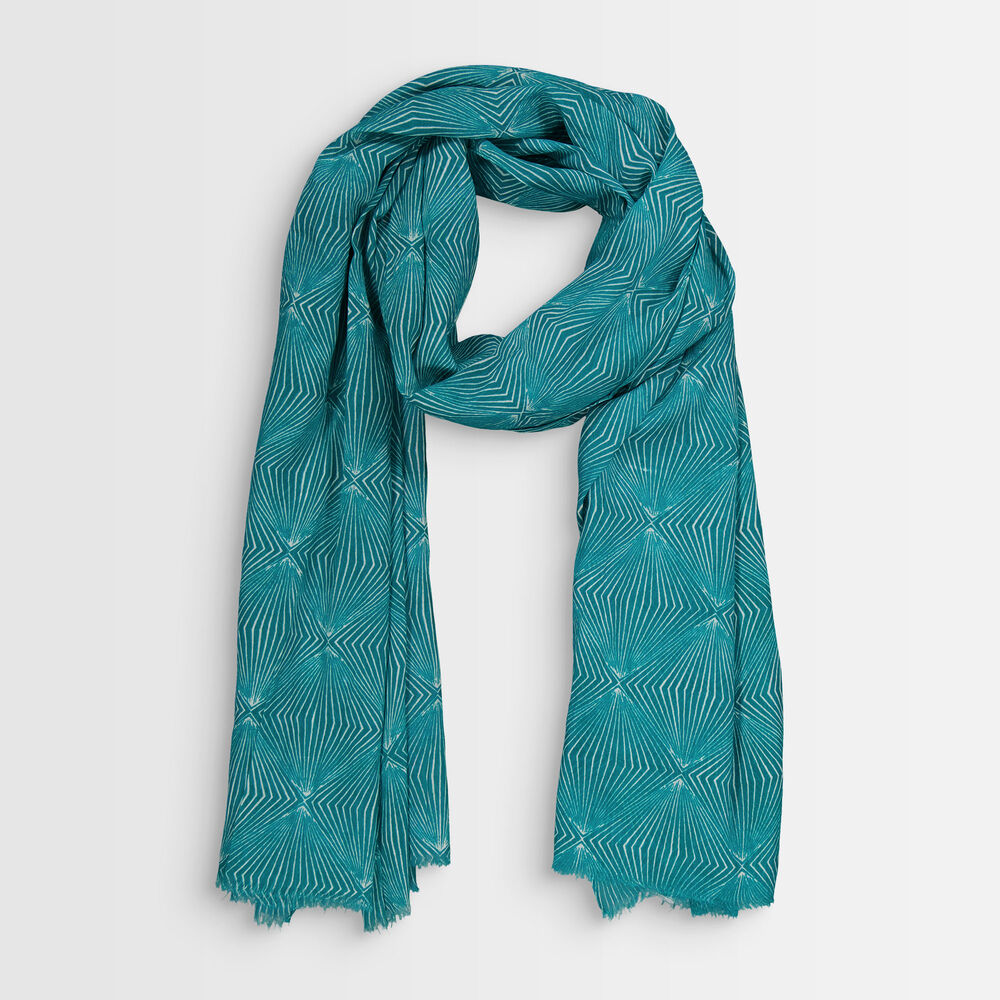 Foulard imprimé beth turquoise.
