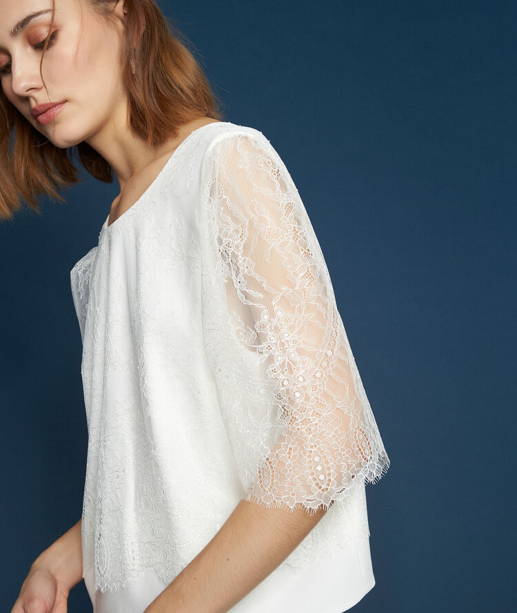 Top en dentelle eliora blanc.