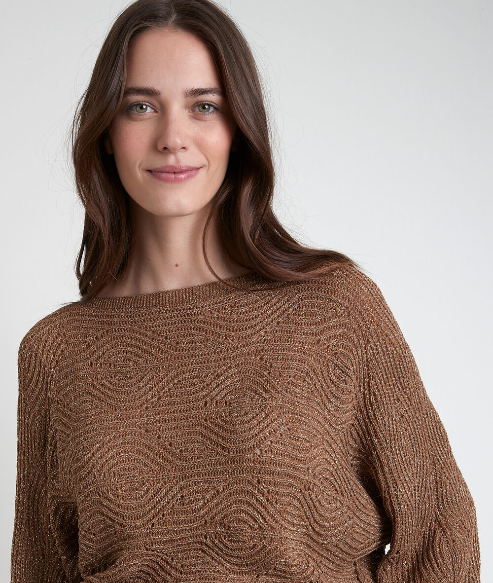 Pull ajouré kaki amy kaki.